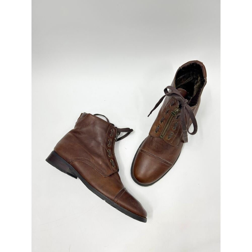 Steve Madden P-Rude Brown Leather Boots Men’s Size 10.5